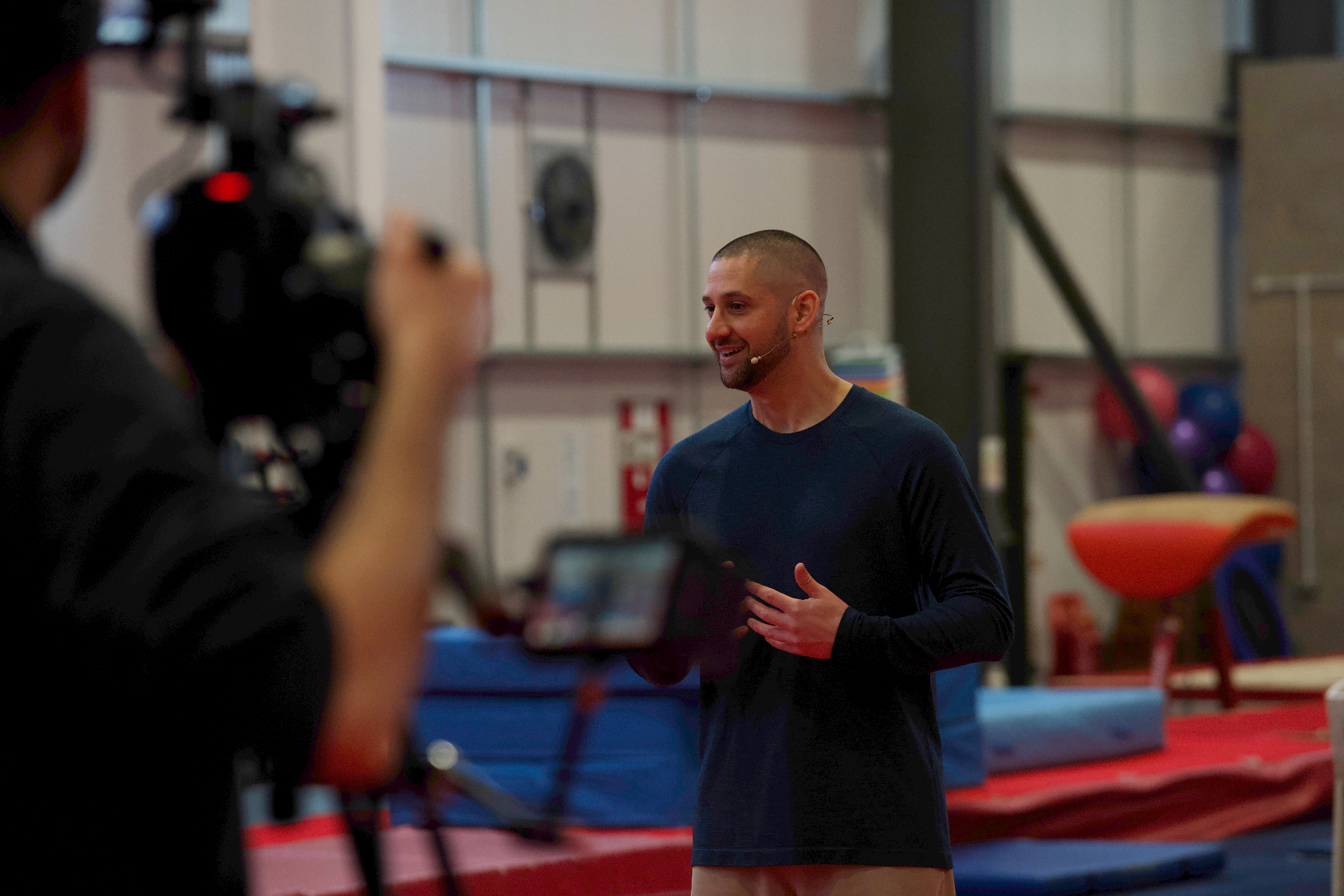Nick Ruddock presenting to gymnastics leaders